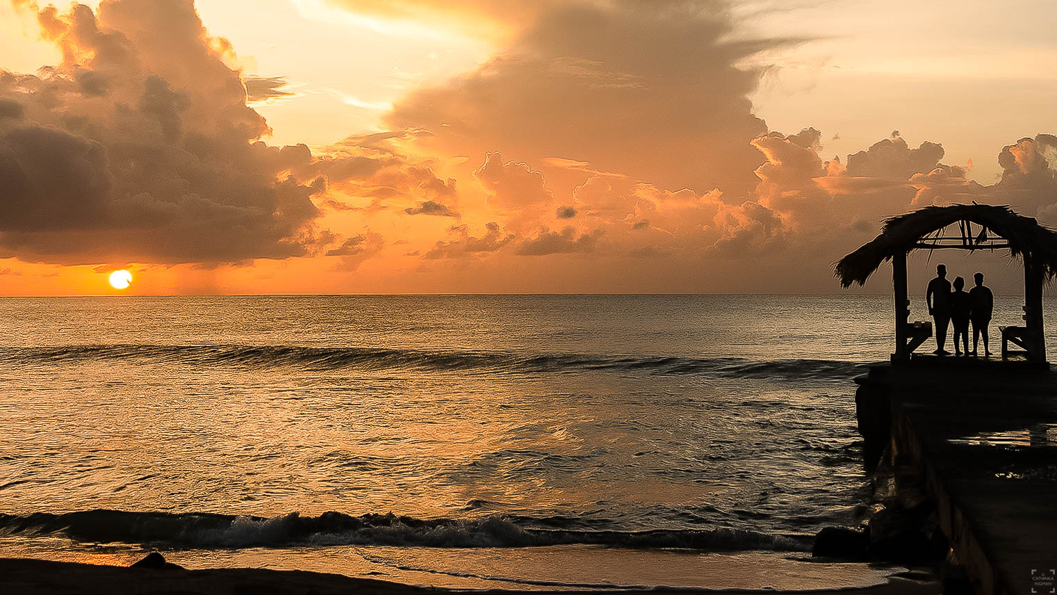 Sandy Point, Tobago, solnedgång